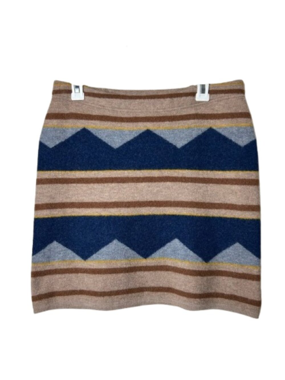 Toad & co 100% merino wool heartfelt sweater skirt printed womens M felted